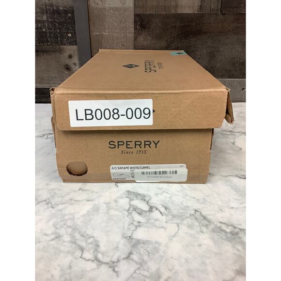 SPERRY Men's 10.5M White Camel Topsider Authentic Original Boat Shoes LB8-9 - Picture 8 of 8